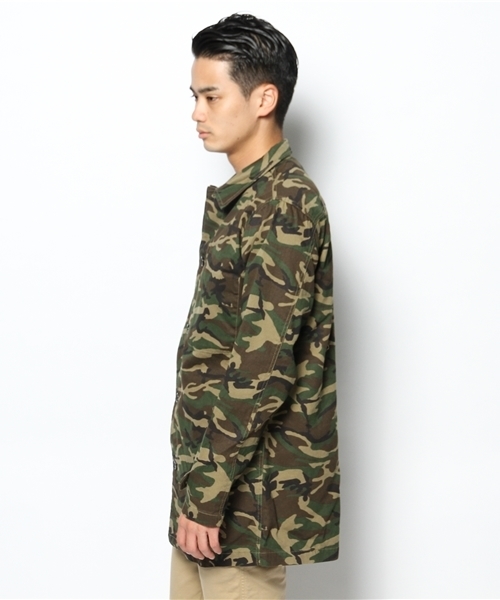 WEGO（ウィゴー）の「WEGO/カモフラステンカラーコート（ステンカラーコート・メンズ・カーキ/ネイビー・MEDIUM/LARGE）」の8枚目の写真