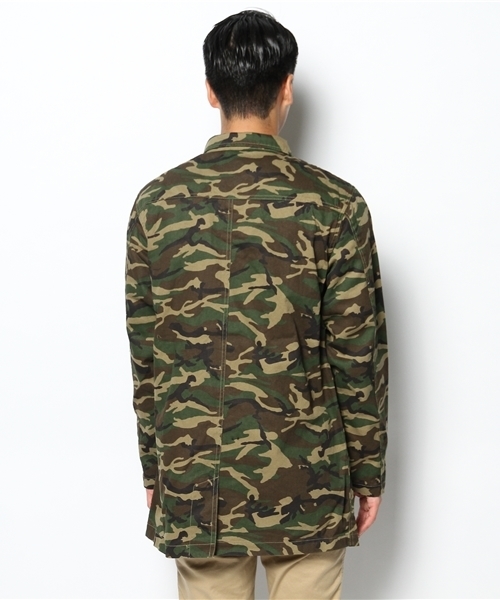 WEGO（ウィゴー）の「WEGO/カモフラステンカラーコート（ステンカラーコート・メンズ・カーキ/ネイビー・MEDIUM/LARGE）」の9枚目の写真