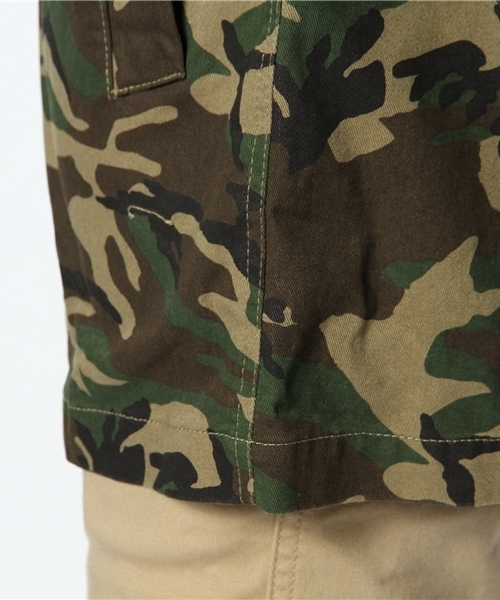 WEGO（ウィゴー）の「WEGO/カモフラステンカラーコート（ステンカラーコート・メンズ・カーキ/ネイビー・MEDIUM/LARGE）」の4枚目の写真