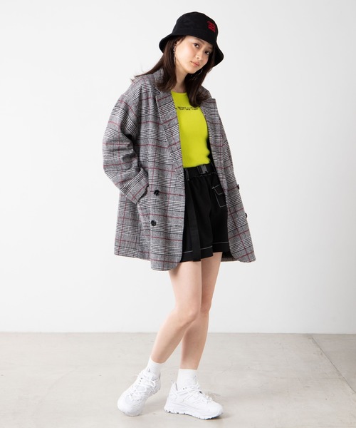 WEGO(ウィゴー)の「WEGO/ベルトステッチショートパンツ(チノパンツ・レディース・ブラック・FREE)」の3枚目の写真