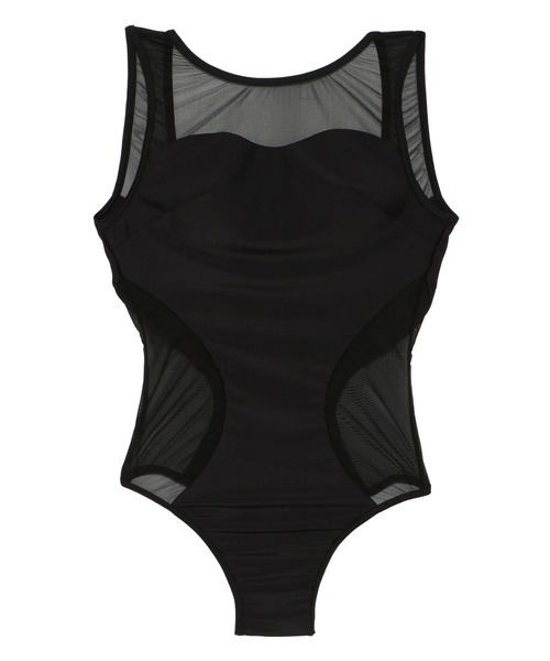 RAVIJOUR 黒 フリル付き ワンピース水着 RAVIJOUR フリルワンピース水着