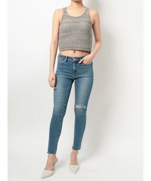 GYDA（ジェイダ）の「MIXショートニットタンク（タンクトップ・レディース・グレー/ブラック/その他1・FREE）」の21枚目の写真