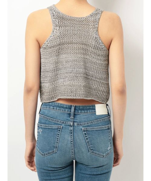 GYDA（ジェイダ）の「MIXショートニットタンク（タンクトップ・レディース・グレー/ブラック/その他1・FREE）」の18枚目の写真