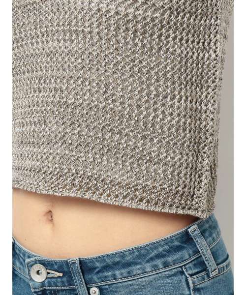 GYDA（ジェイダ）の「MIXショートニットタンク（タンクトップ・レディース・グレー/ブラック/その他1・FREE）」の15枚目の写真