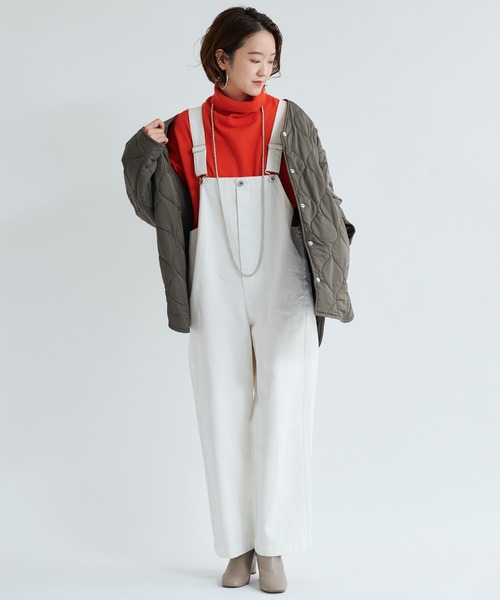 DouDou（ドゥドゥ）の「オーバーオール（サロペット/オーバーオール・レディース・ホワイト/ブラック・FREE）」の8枚目の写真