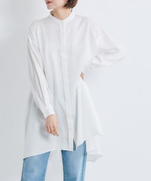 DouDou | 【新色追加】バックフレアチュニックブラウス(シャツ/ブラウス)