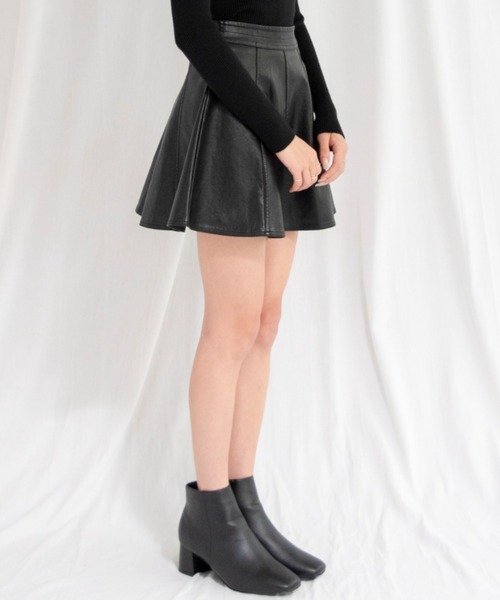 yuue' ( wear )（ユーイ）の「フレアミニスカート（スカート・レディース・ブラック・S/M/L）」の4枚目の写真