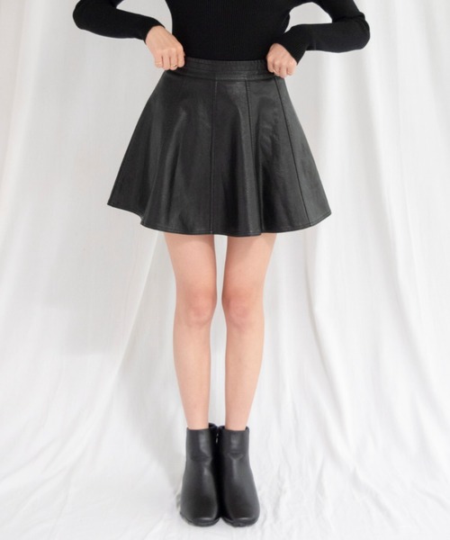 yuue' ( wear )（ユーイ）の「フレアミニスカート（スカート・レディース・ブラック・S/M/L）」の5枚目の写真