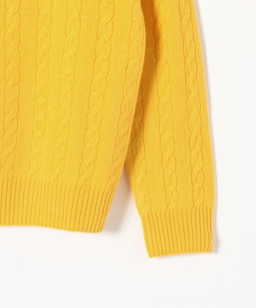 LACOSTE(ラコステ)の「LACOSTE: TORSADES ケーブルニット(ニット/セーター・レディース・オフホワイト/イエロー・ONE SIZE)」の7枚目の写真