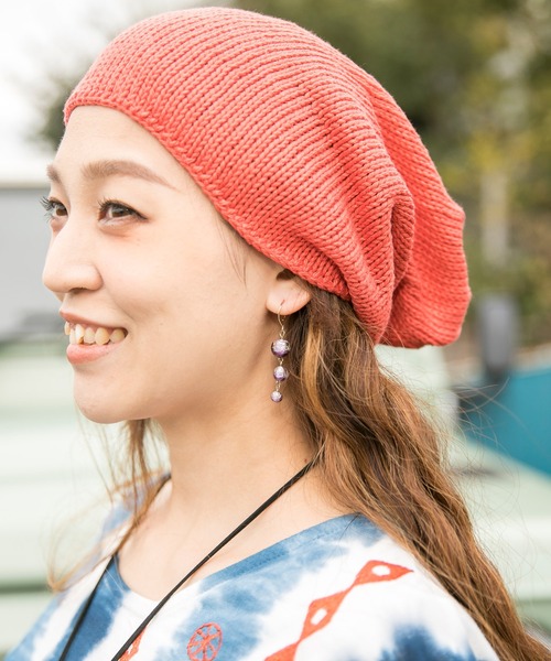 チャイハネ（チャイハネ）の「【チャイハネ】コットンニット サンジキャップ（ニットキャップ/ビーニー・メンズ・ブラック/ブルー/ブラウン/グリーン/ピンク/グレー/カーキ/イエロー/オレンジ/ブルー系その他/キナリ・FREE）」の11枚目の写真