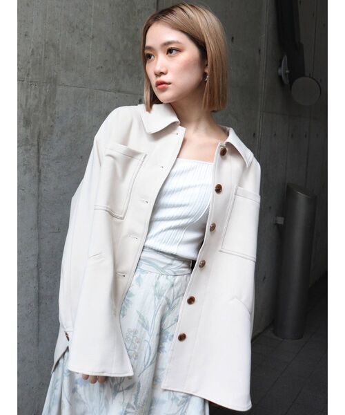 MURUA（ムルーア）の「イレヘムシャツブルゾン（ブルゾン・レディース・ベージュ/グリーン/アイボリー・FREE）」の22枚目の写真