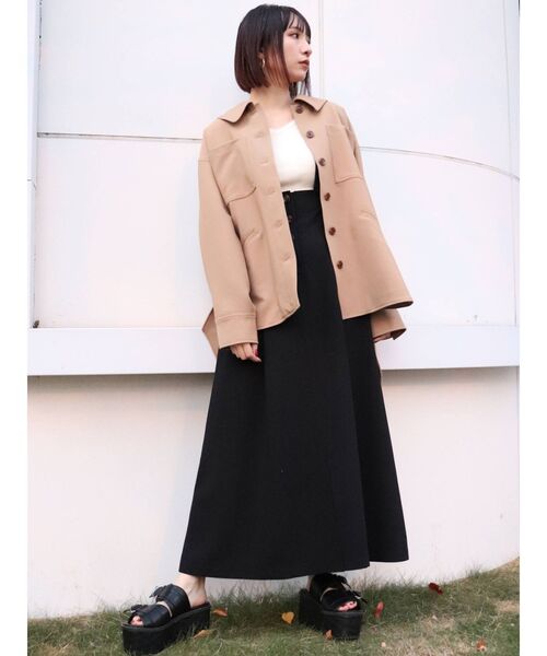 MURUA（ムルーア）の「イレヘムシャツブルゾン（ブルゾン・レディース・ベージュ/グリーン/アイボリー・FREE）」の19枚目の写真