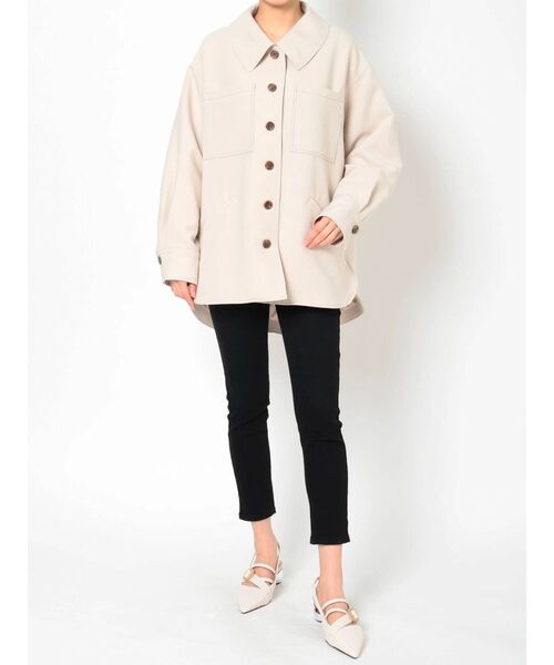 MURUA（ムルーア）の「イレヘムシャツブルゾン（ブルゾン・レディース・ベージュ/グリーン/アイボリー・FREE）」の15枚目の写真