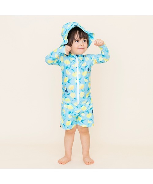 Love&Peace&Money（ラブアンドピースアンドマネー）の「オオハシレモン柄BOY'S水着 【SWIM】（水着・キッズ・ライトブルー・80-90cm/100-110cm/120-130cm）」の8枚目の写真
