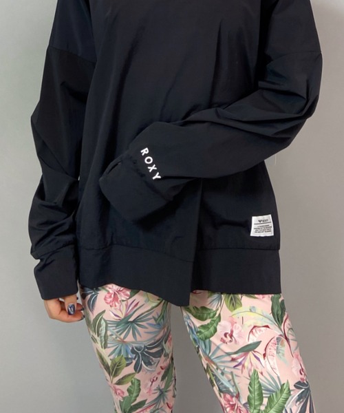 ROXY（ロキシー）の「ROXY/ロキシー   水陸両用ビッグシルエット  ラッシュロンT   RLY211039（ラッシュガード・レディース・ブラック/オレンジ・L/M）」の7枚目の写真