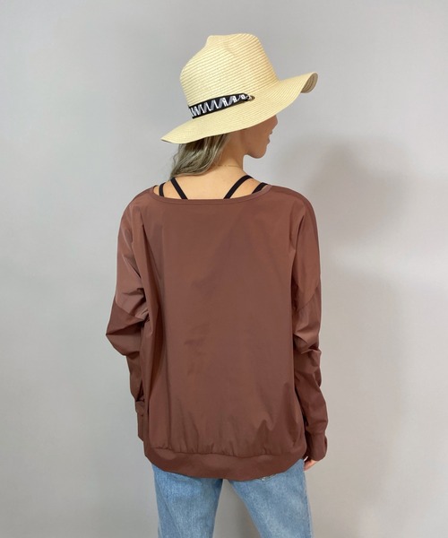 ROXY（ロキシー）の「ROXY/ロキシー   水陸両用ビッグシルエット  ラッシュロンT   RLY211039（ラッシュガード・レディース・ブラック/オレンジ・L/M）」の13枚目の写真