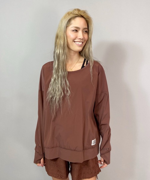 ROXY（ロキシー）の「ROXY/ロキシー   水陸両用ビッグシルエット  ラッシュロンT   RLY211039（ラッシュガード・レディース・ブラック/オレンジ・L/M）」の18枚目の写真