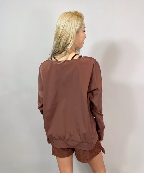 ROXY（ロキシー）の「ROXY/ロキシー   水陸両用ビッグシルエット  ラッシュロンT   RLY211039（ラッシュガード・レディース・ブラック/オレンジ・L/M）」の19枚目の写真