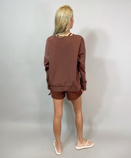 ROXY（ロキシー）の「ROXY/ロキシー   水陸両用ビッグシルエット  ラッシュロンT   RLY211039（ラッシュガード・レディース・ブラック/オレンジ・L/M）」の22枚目の写真