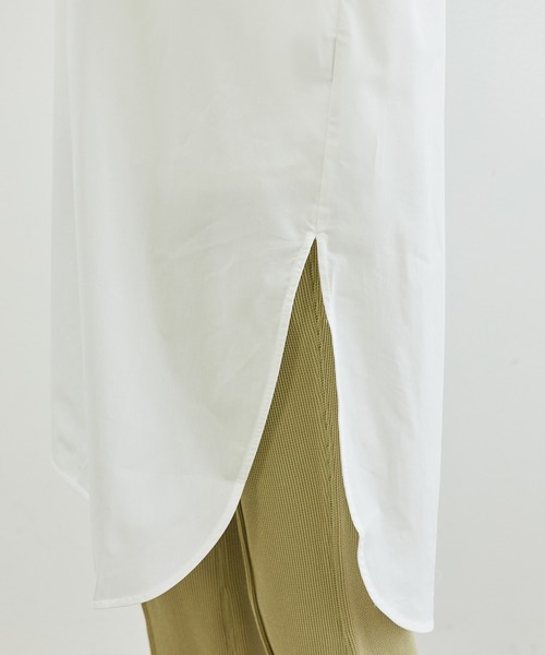 ROPE' PICNIC（ロペピクニック）の「【TRUE COTTON】テンセルシャツチュニック（シャツ/ブラウス・レディース・ホワイト/ベージュ/サックスブルー/ライトグリーン・38）」の18枚目の写真