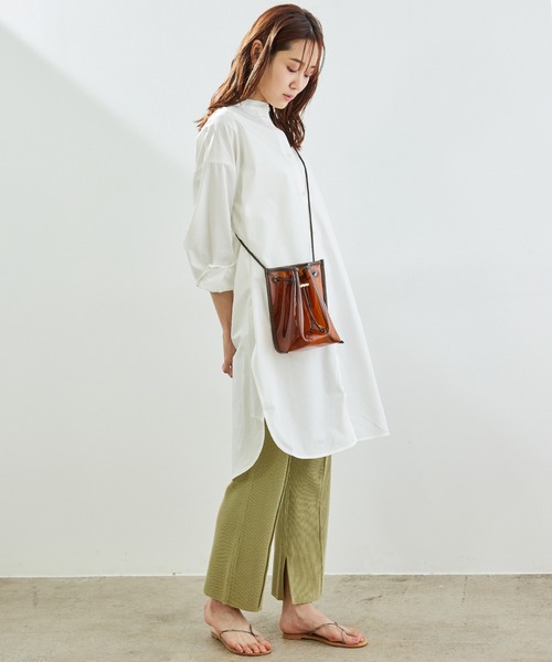 ROPE' PICNIC（ロペピクニック）の「【TRUE COTTON】テンセルシャツチュニック（シャツ/ブラウス・レディース・ホワイト/ベージュ/サックスブルー/ライトグリーン・38）」の20枚目の写真