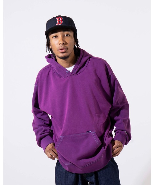 APPLEBUM（アップルバム）の「"VARIEGATOR" Sweat Parka（パーカー・メンズ・パープル/ブラウン/ピンク系その他/グリーン・MEDIUM/LARGE/X-LARGE/SMALL）」の3枚目の写真