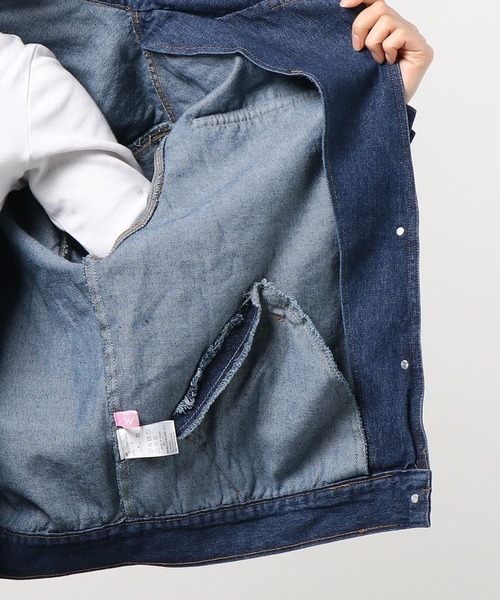 WC(ダブル シー)の「WC/デニム長袖ジャケット(デニムジャケット・レディース・インディゴブルー・FREE)」の3枚目の写真