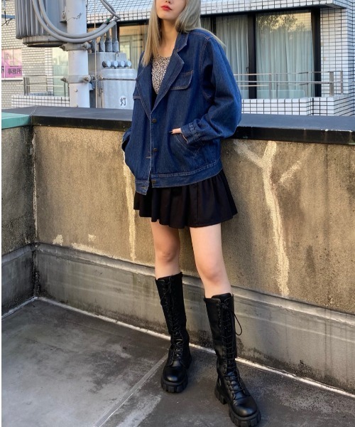 WC(ダブル シー)の「WC/デニム長袖ジャケット(デニムジャケット・レディース・インディゴブルー・FREE)」の5枚目の写真