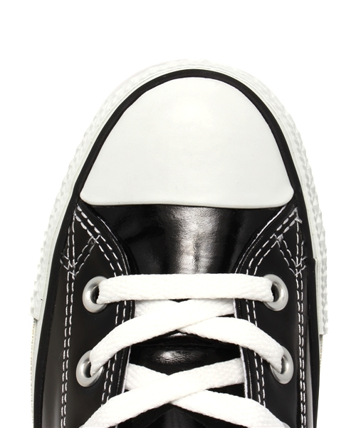 CONVERSE(コンバース)の「LEATHER ALL STAR ENAMEL HI / レザー オールスター エナメル HI(スニーカー・レディース・ブラック/ホワイト・11.5/4/7/6.5/5/4.5/9/3.5/5.5/3/8/10.5/9.5/8.5/6/7.5)」の10枚目の写真