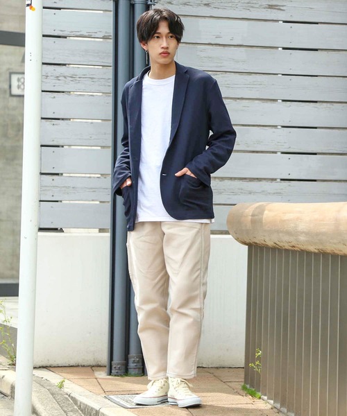 Blue Standard (ブルースタンダード)の「【BLUE STANDARD】ドライワッフルテーラードジャケット ストレッチ性/速乾性 テレワーク/ワンマイル/ツーマイルウェアにおすすめ(テーラードジャケット・メンズ・ネイビー/杢グレー/ブラック・MEDIUM/LARGE/X-LARGE)」の16枚目の写真