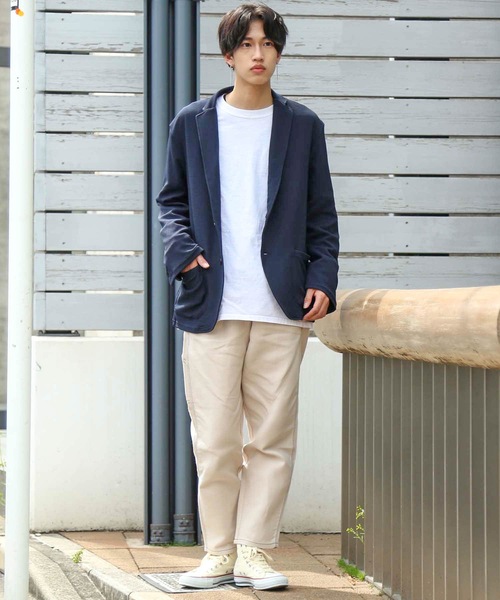 Blue Standard (ブルースタンダード)の「【BLUE STANDARD】ドライワッフルテーラードジャケット ストレッチ性/速乾性 テレワーク/ワンマイル/ツーマイルウェアにおすすめ(テーラードジャケット・メンズ・ネイビー/杢グレー/ブラック・MEDIUM/LARGE/X-LARGE)」の15枚目の写真