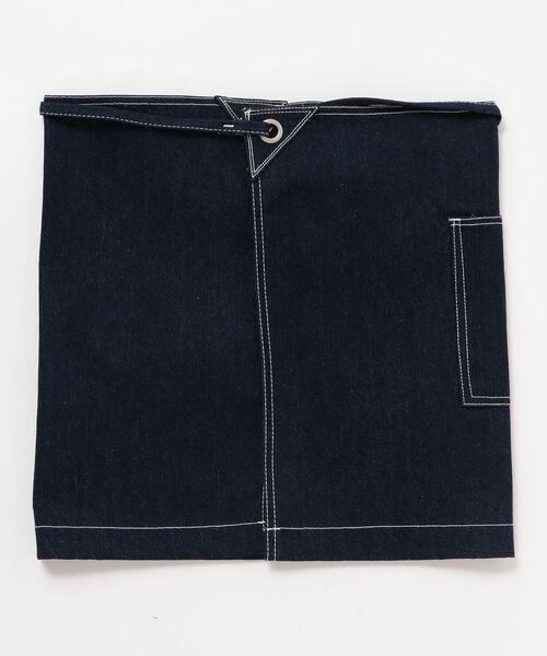 FREDY MAC(フレディーマック)の「HOUSE ショートエプロン(その他小物・メンズ・インディゴブルー/ブラウン・FREE)」の4枚目の写真