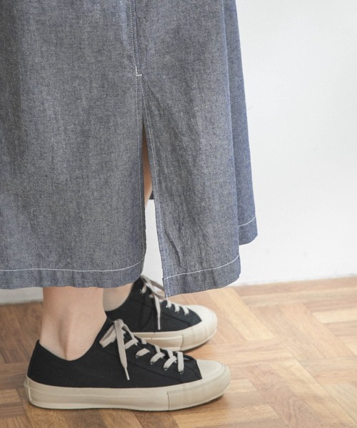 FORK&SPOON（フォークアンドスプーン）の「FORK&SPOON　バンドカラーシャンブレーワンピース（ワンピース・レディース・ブラック系その他/ブルー系その他・ONE）」の21枚目の写真