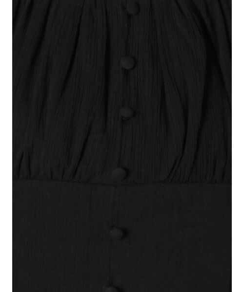 MERCURYDUO（マーキュリーデュオ）の「フロント釦楊柳ギャザーミニワンピース（ワンピース・レディース・ピンク/ブラック/ライム・MEDIUM/SMALL）」の9枚目の写真