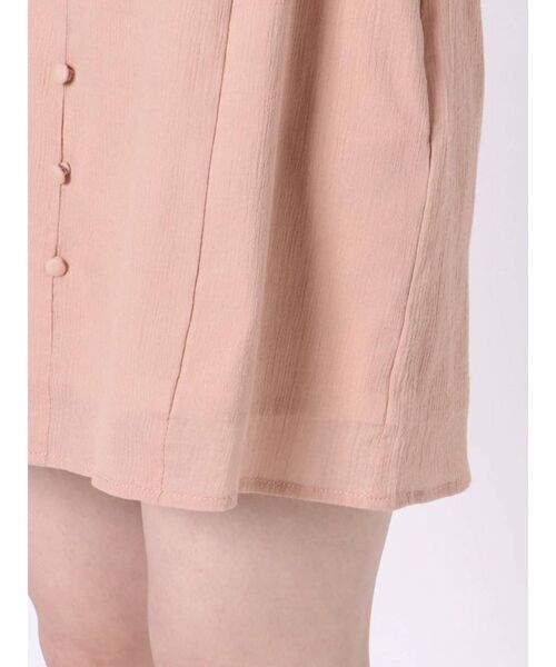 MERCURYDUO（マーキュリーデュオ）の「フロント釦楊柳ギャザーミニワンピース（ワンピース・レディース・ピンク/ブラック/ライム・MEDIUM/SMALL）」の16枚目の写真