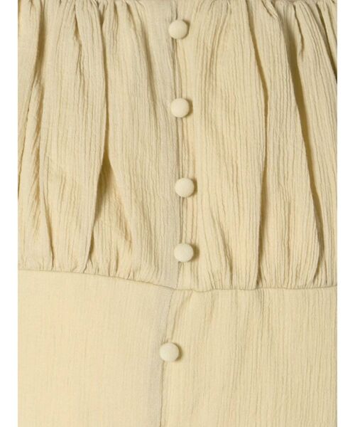 MERCURYDUO（マーキュリーデュオ）の「フロント釦楊柳ギャザーミニワンピース（ワンピース・レディース・ピンク/ブラック/ライム・MEDIUM/SMALL）」の19枚目の写真