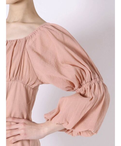 MERCURYDUO（マーキュリーデュオ）の「フロント釦楊柳ギャザーミニワンピース（ワンピース・レディース・ピンク/ブラック/ライム・MEDIUM/SMALL）」の22枚目の写真