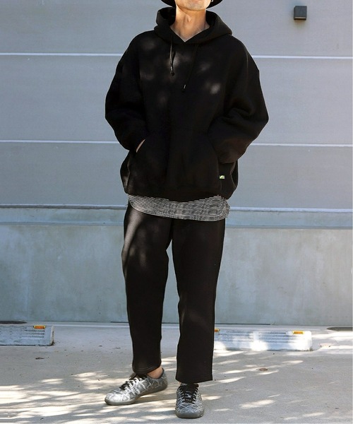 is-ness（イズネス）の「【WIS-NESS / ウィズネス】 OVER HOODIE SWEAT（パーカー・メンズ・ブラック/チャコールグレー・MEDIUM）」の3枚目の写真