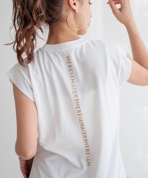 HEREIAM(ヘレイアム)の「≪新色入荷≫【HEREIAM】吸水速乾/ミラーロゴノースリプルオーバー2(Tシャツ/カットソー・レディース・ホワイト/ブラック/ベビーピンク/クリーム/ネイビー/ベージュ/ライラック/ライトブルー/シャーベット/ブラウン/チャコール/ライトピンク/オフホワイト/ライトグレー/ブルー/ブルー系/レッド/バイオレット/カーキ/ピンク/アイボリー・MEDIUM/SMALL)」の3枚目の写真