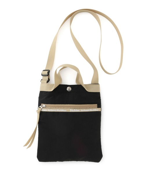 Dickies(ディッキーズ)の「【Dickies】別注フロントジップショルダーバッグ(ショルダーバッグ・レディース・ブラック/ベージュ・FREE)」の5枚目の写真