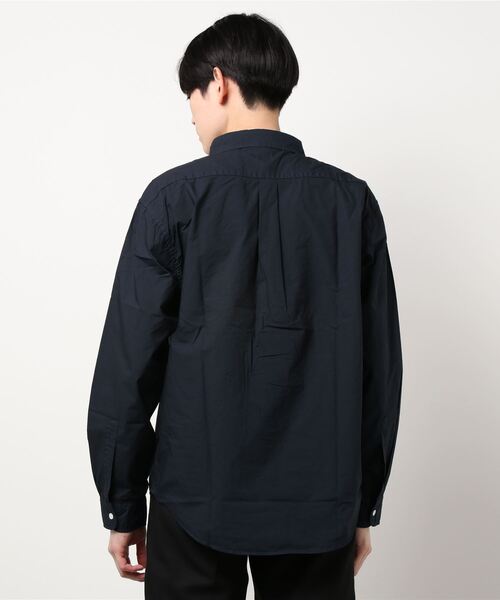 EDWIN（エドウィン）の「【公式】ラウンドカラー プルオーバー シャツ　長袖（Tシャツ/カットソー・メンズ・ホワイト/ネイビー/ブラック×ホワイト/ベージュ/サックスブルー・MEDIUM/X-LARGE/SMALL/LARGE）」の7枚目の写真