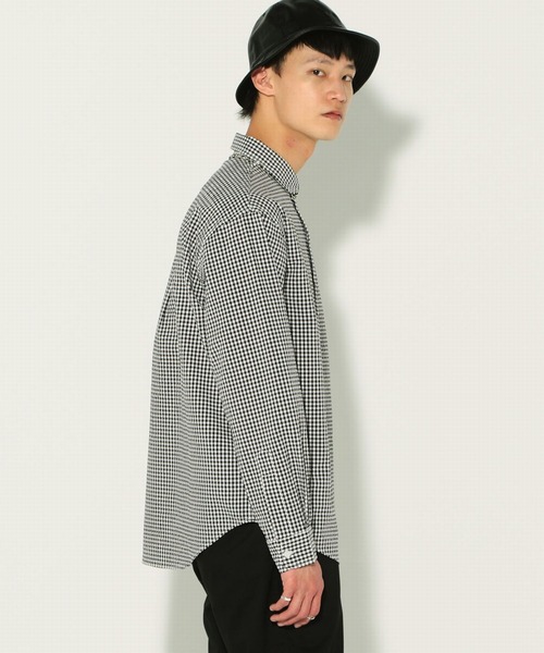 EDWIN（エドウィン）の「【公式】ラウンドカラー プルオーバー シャツ　長袖（Tシャツ/カットソー・メンズ・ホワイト/ネイビー/ブラック×ホワイト/ベージュ/サックスブルー・MEDIUM/X-LARGE/SMALL/LARGE）」の14枚目の写真