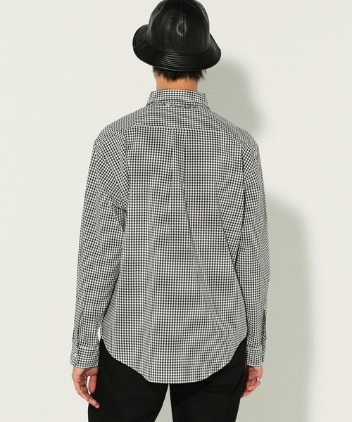 EDWIN（エドウィン）の「【公式】ラウンドカラー プルオーバー シャツ　長袖（Tシャツ/カットソー・メンズ・ホワイト/ネイビー/ブラック×ホワイト/ベージュ/サックスブルー・MEDIUM/X-LARGE/SMALL/LARGE）」の16枚目の写真