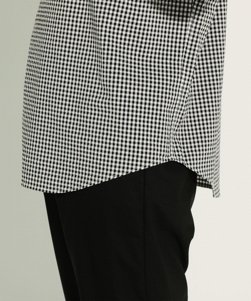 EDWIN（エドウィン）の「【公式】ラウンドカラー プルオーバー シャツ　長袖（Tシャツ/カットソー・メンズ・ホワイト/ネイビー/ブラック×ホワイト/ベージュ/サックスブルー・MEDIUM/X-LARGE/SMALL/LARGE）」の19枚目の写真