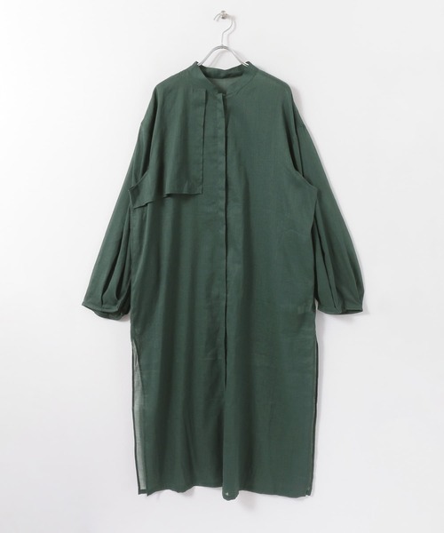 KBF+(ケービーエフプラス)の「KBF+ シアーリネンスリットスリーブシャツガウン∴(その他アウター・レディース・ライトベージュ/オレンジ系その他・ONE)」の13枚目の写真