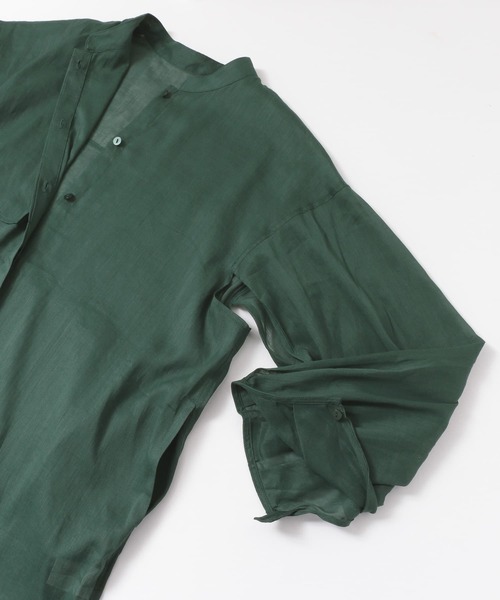 KBF+(ケービーエフプラス)の「KBF+ シアーリネンスリットスリーブシャツガウン∴(その他アウター・レディース・ライトベージュ/オレンジ系その他・ONE)」の22枚目の写真