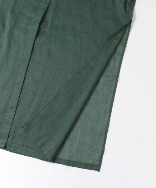 KBF+(ケービーエフプラス)の「KBF+ シアーリネンスリットスリーブシャツガウン∴(その他アウター・レディース・ライトベージュ/オレンジ系その他・ONE)」の8枚目の写真