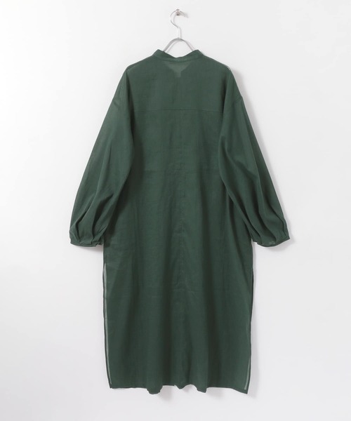 KBF+(ケービーエフプラス)の「KBF+ シアーリネンスリットスリーブシャツガウン∴(その他アウター・レディース・ライトベージュ/オレンジ系その他・ONE)」の16枚目の写真