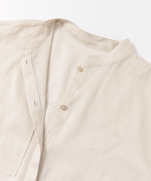 KBF+(ケービーエフプラス)の「KBF+ シアーリネンスリットスリーブシャツガウン∴(その他アウター・レディース・ライトベージュ/オレンジ系その他・ONE)」の17枚目の写真