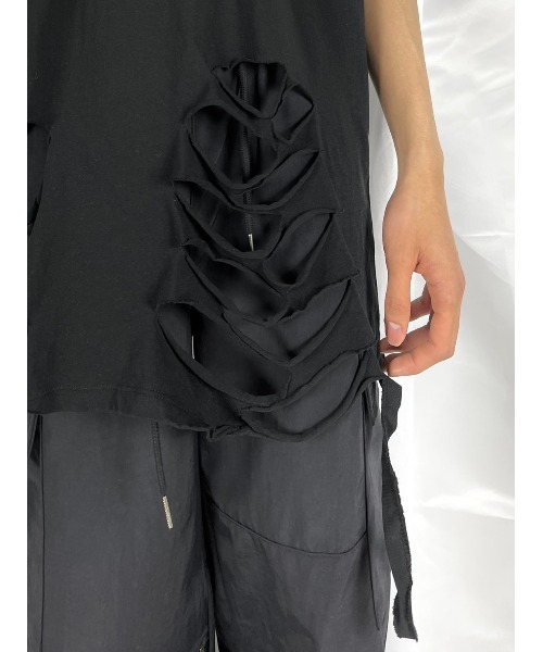 XU（エックスユー）の「【XU】damage sleeveless（タンクトップ・メンズ・ホワイト/ブラック・ONE SIZE）」の7枚目の写真